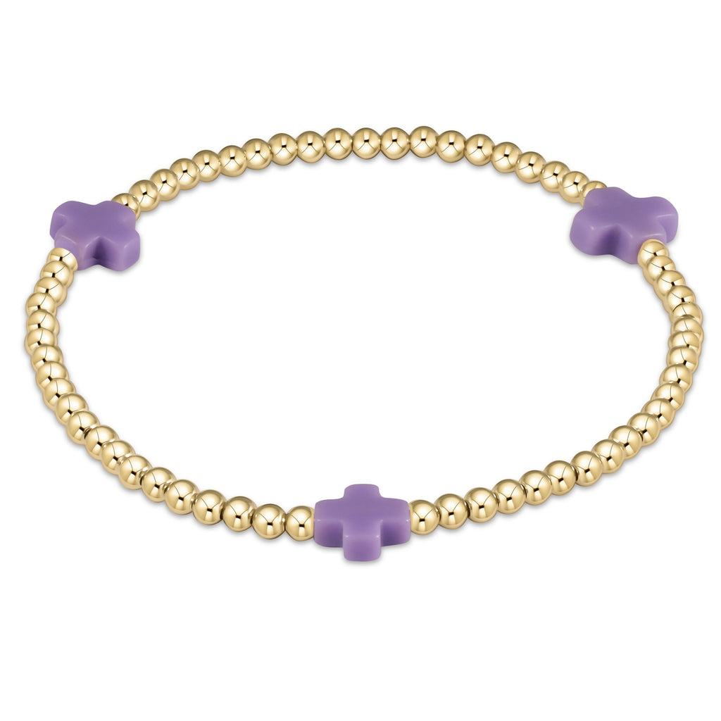 Signature Cross 3mm Gold Bracelet
