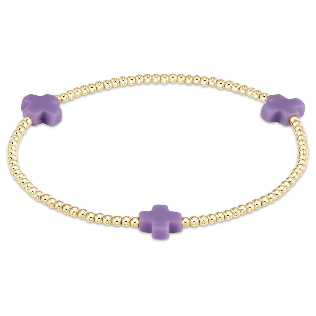 Signature Cross 2mm Gold Bracelet