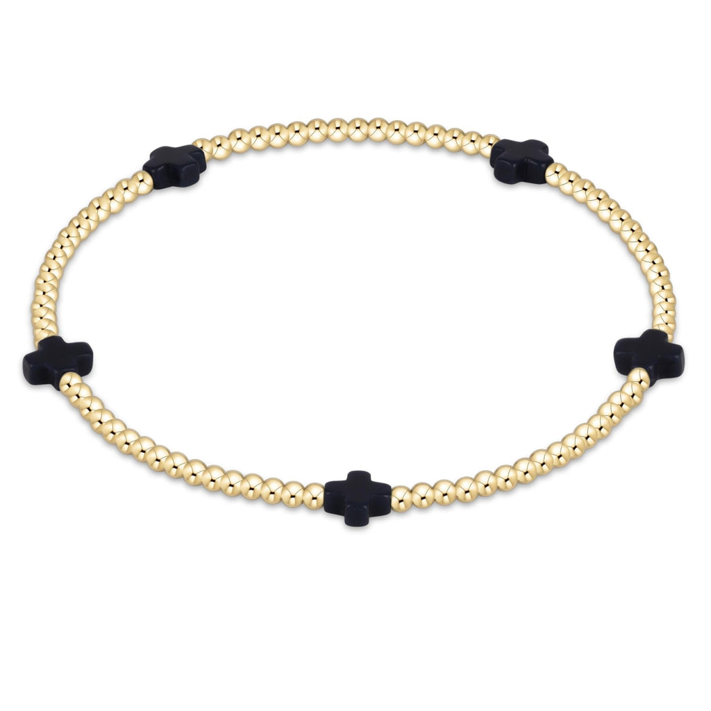 egirl Signature Cross Small 2mm Gold Bracelet