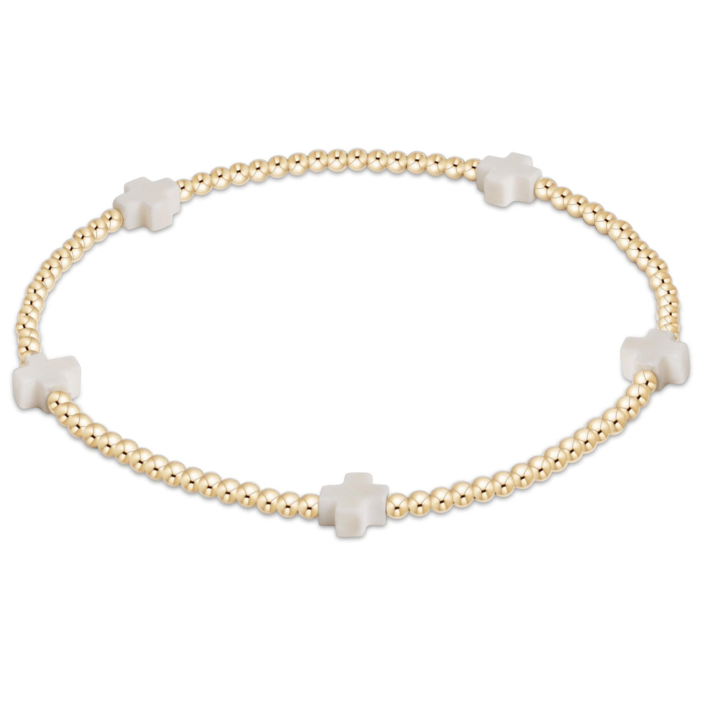 egirl Signature Cross Small 2mm Gold Bracelet