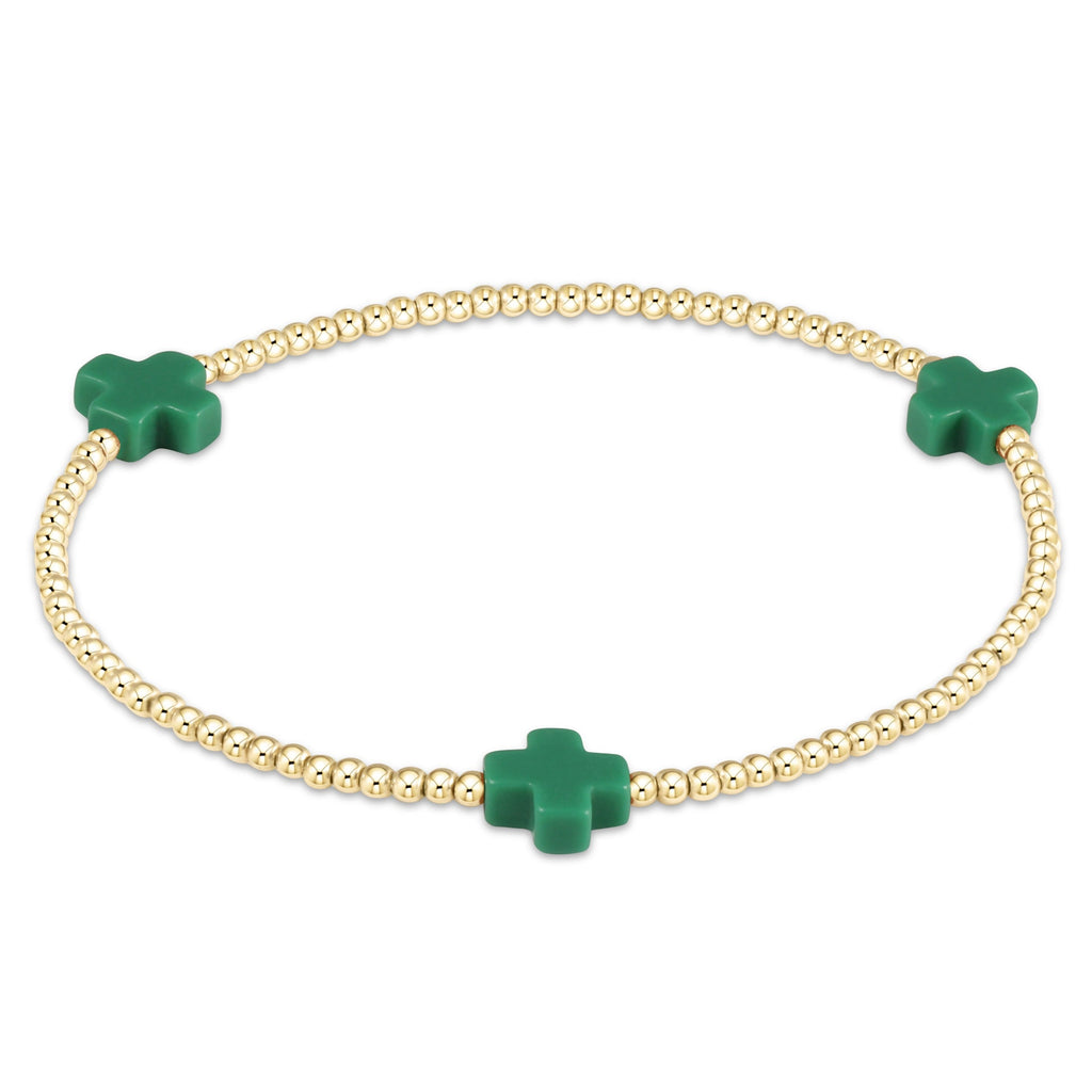 Signature Cross 2mm Gold Bracelet