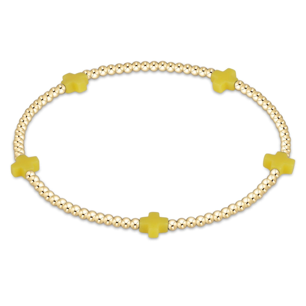 egirl Signature Cross Small 2mm Gold Bracelet