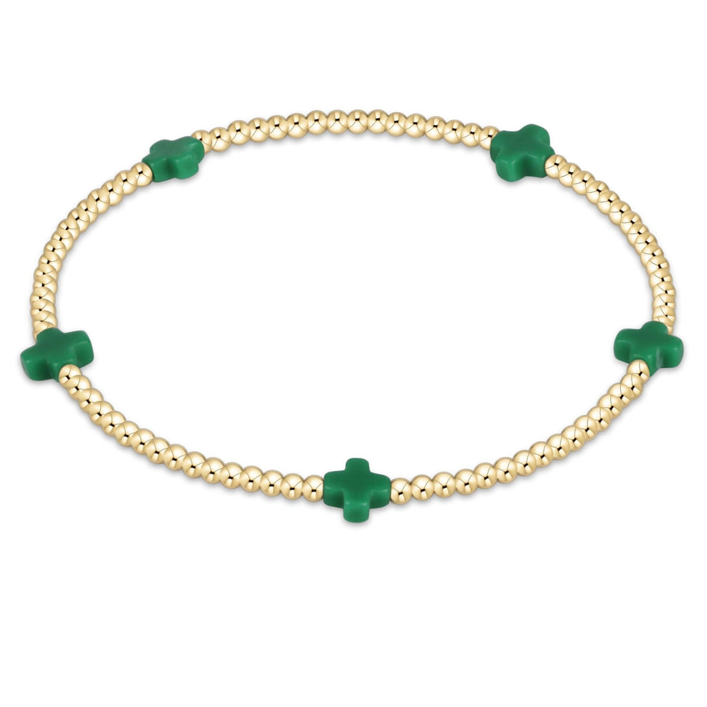 egirl Signature Cross Small 2mm Gold Bracelet