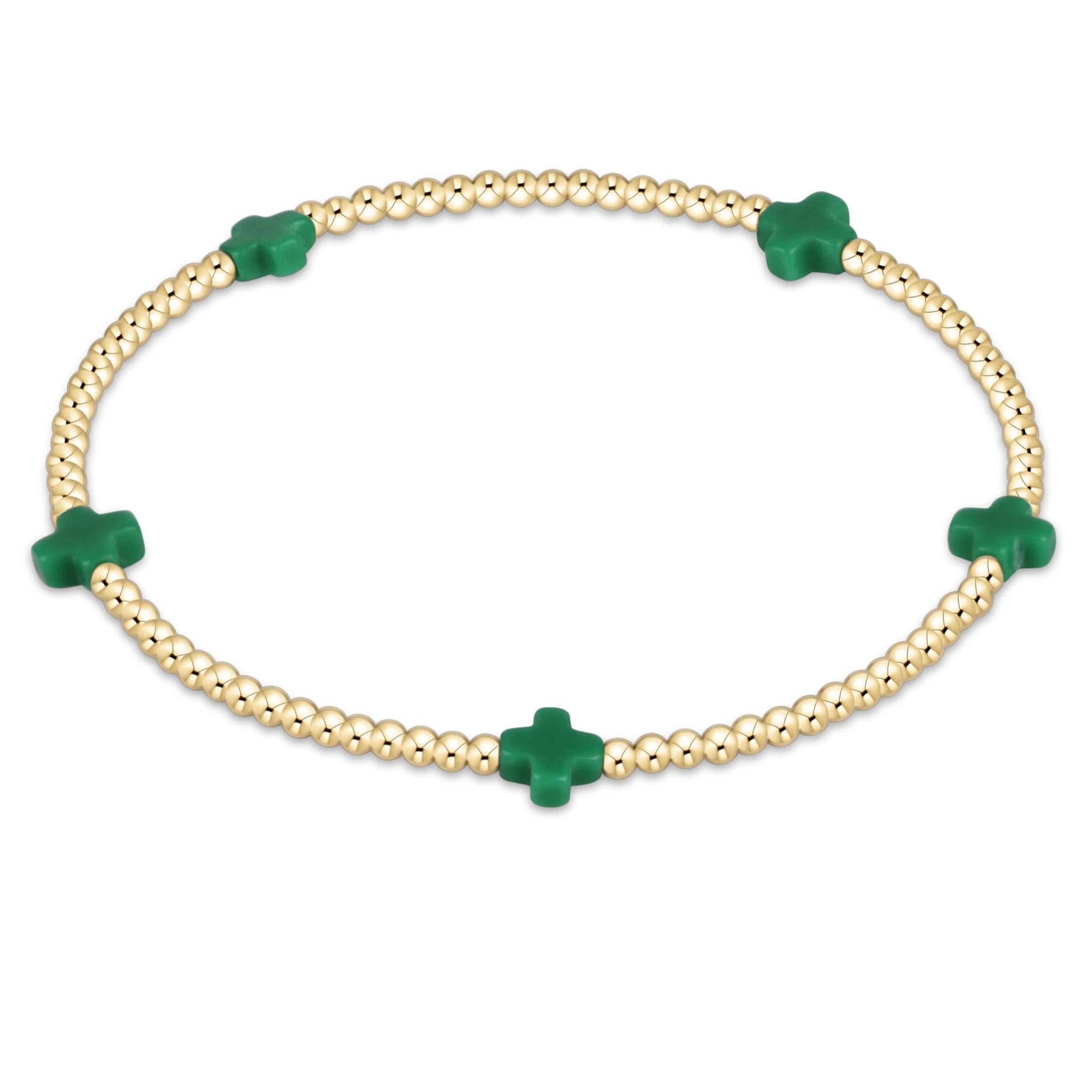 egirl Signature Cross Small 2mm Gold Bracelet