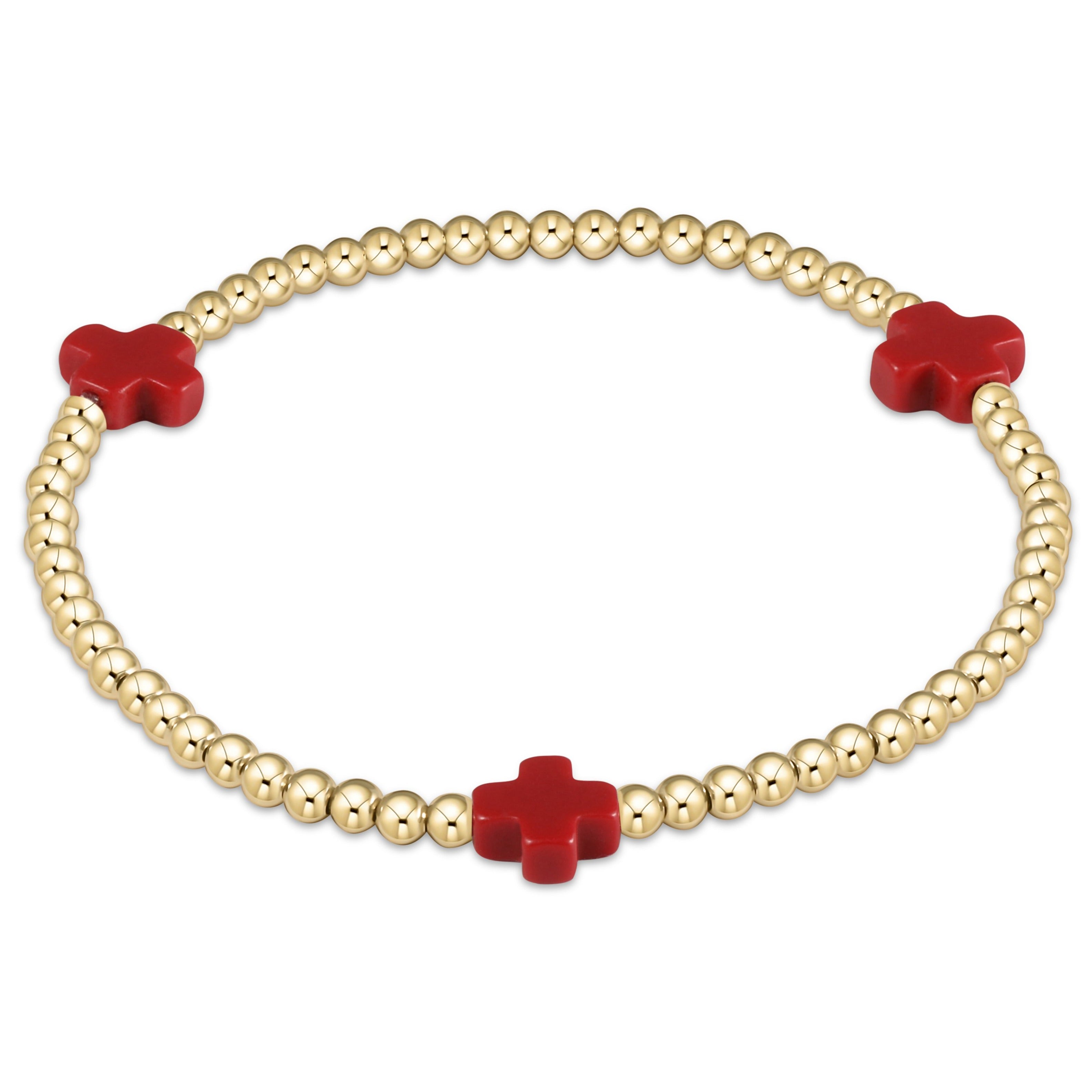 egirl Signature Cross 3mm Gold Bracelet