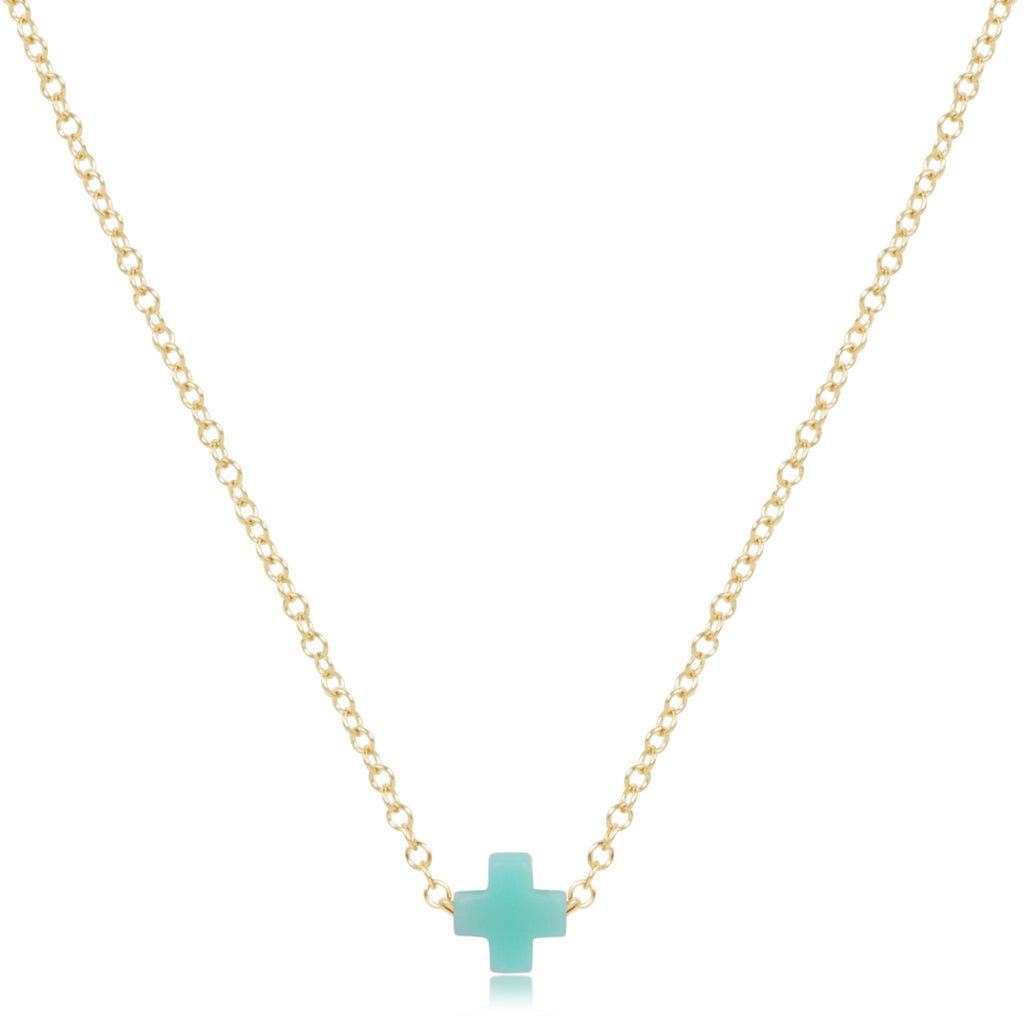 egirl 14" Necklace Gold - Signature Cross Small