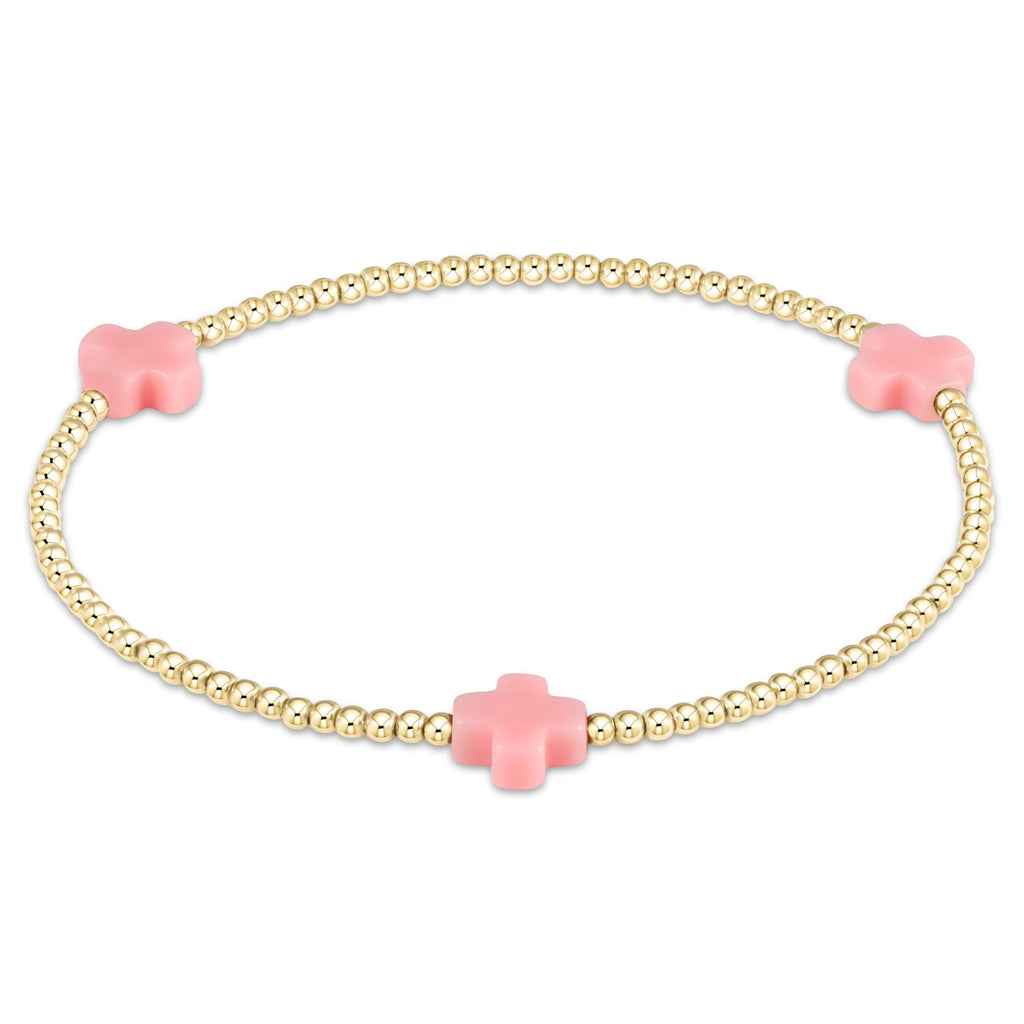 Signature Cross 2mm Gold Bracelet