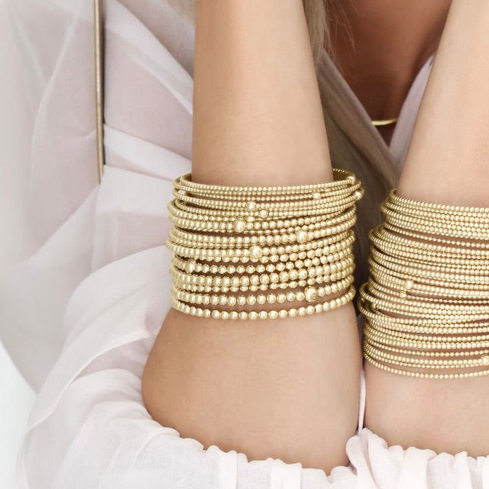 Classic Gold 4mm Bead Bangle